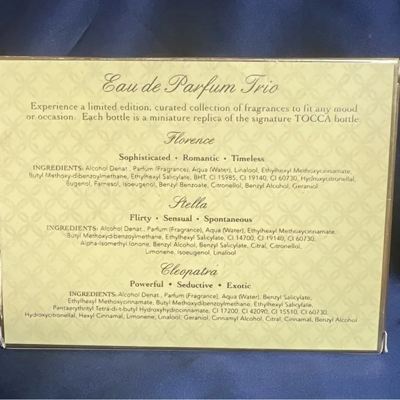 Tocca Women's Eau De Parfum Trio Set ~ Florence, Stella, Cleopatra New in box - Picture 2 of 11